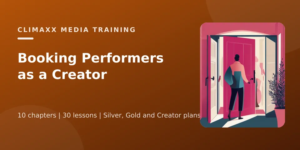 Booking Performers as a Creator course cover